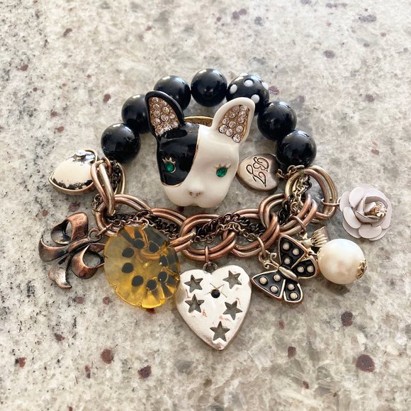 Betsey Johnson Jewelry Betsey Johnson Bulldog Dog Charm Ring